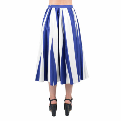 Blugirl - spódnica maxi w biało-niebieski pasy