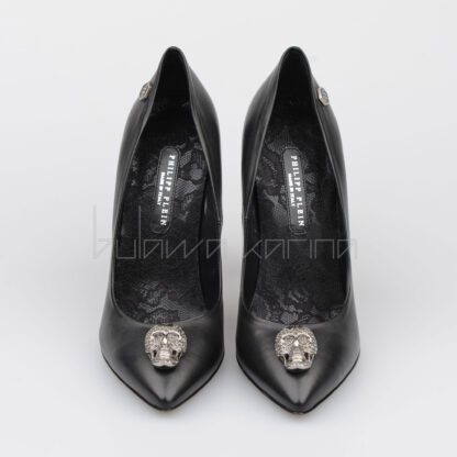 PHILIPP PLEIN – czarne eleganckie buty damskie, szpilki