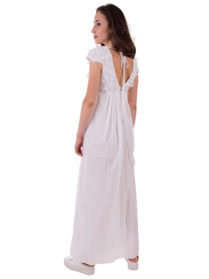 Dondup biała sukienka maxi