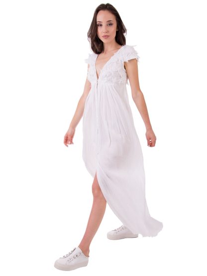 Dondup biała sukienka maxi