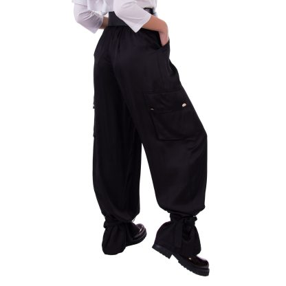 Dimora czarne luźne spodnie oversize