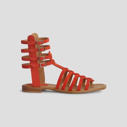 Dondup czerwone sandały rzymianki