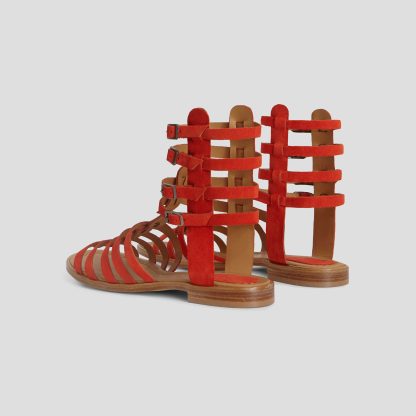 Dondup czerwone sandały rzymianki