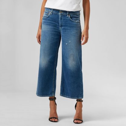 Dondup jeansowe spodnie culotte