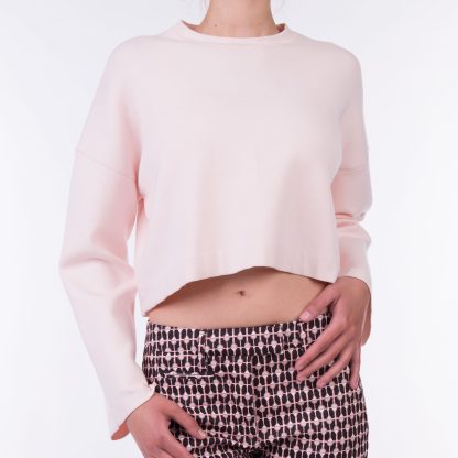 Dondup różowy sweter typu crop top