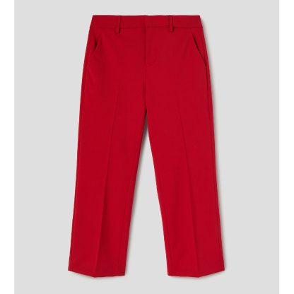 Dondup czerwone luźne spodnie w kant