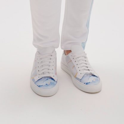 Quantum Courage białe sneakersy w marmurkowy wzór