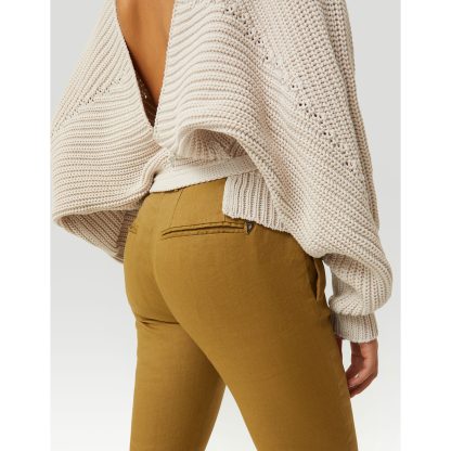 Dondup - beżowy sweter z wyciętymi plecami