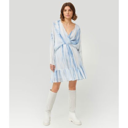 Dondup - błękitna sukienka do kolan