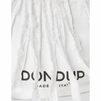 Dondup - biała torebka z frędzlami