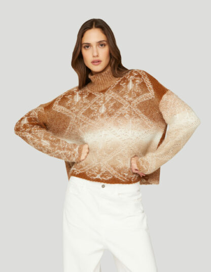 Dondup - brązowy sweter ombre