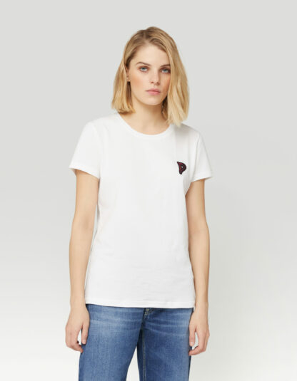 Dondup - biały t-shirt z logo