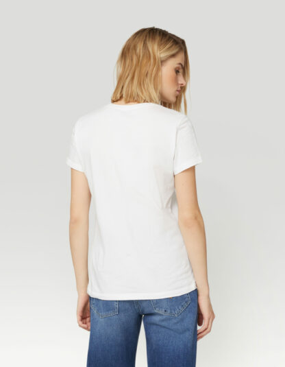 Dondup - biały t-shirt z logo