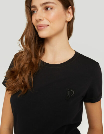 Dondup – czarny t-shirt z logo