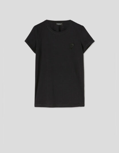 Dondup – czarny t-shirt z logo