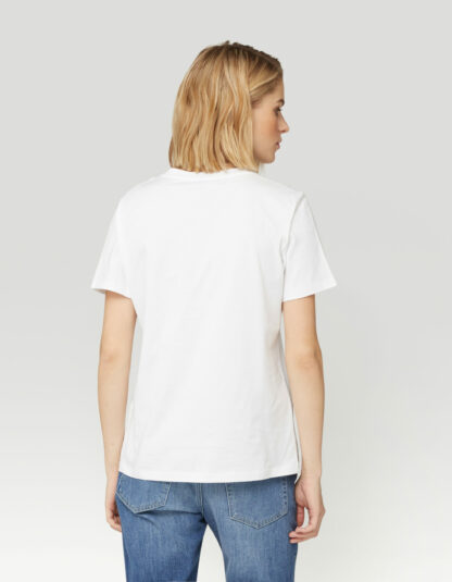 Dondup - biały t-shirt z kieszonką
