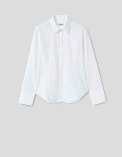 Dondup - klasyczna biała koszula z długim rękawem