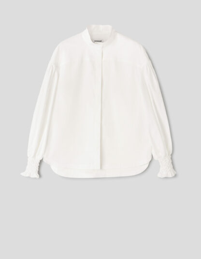 Dondup – biała koszula ze stójką