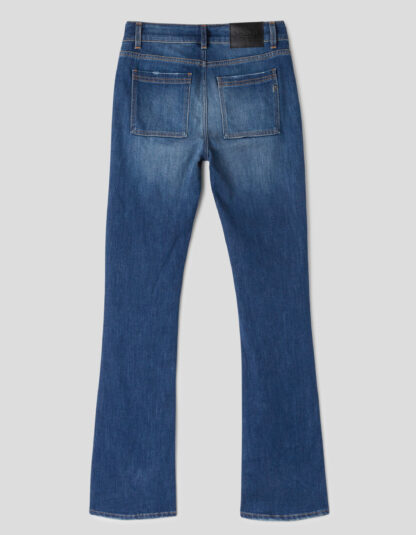 Dondup - niebieskie jeansy dzwony z kieszeniami