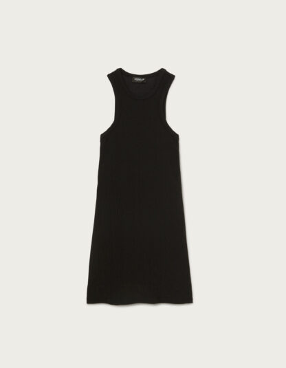 Dondup -czarna sukienka basic na ramiączkach