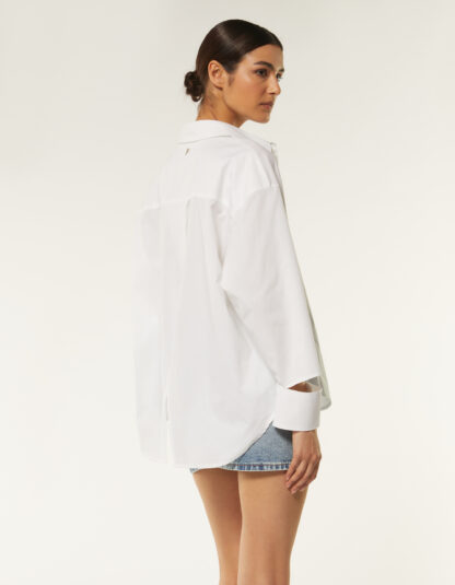Dondup - biała koszula z rozcięciem na plecach
