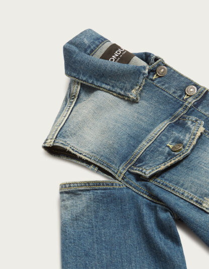 Dondup - jeansowa kurtka z wyciętymi ramionami