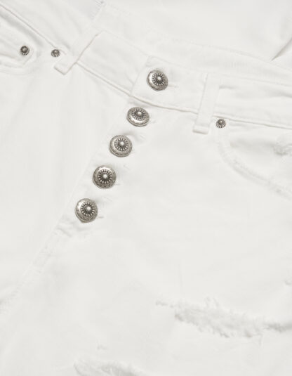 Dondup - białe jeansy z dziurami
