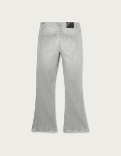 Dondup – szare jeansy 7/8 z rozszerzaną nogawką