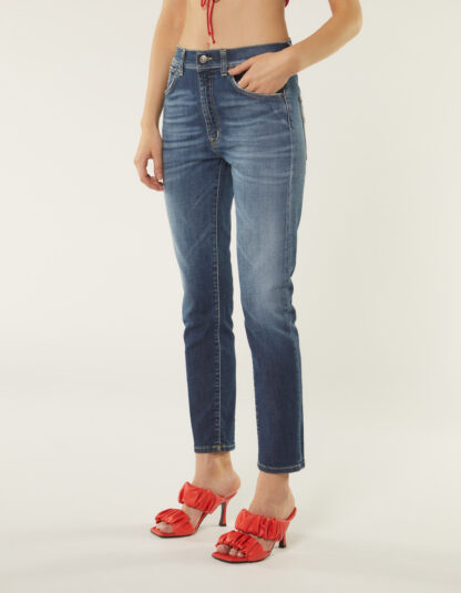 Dondup - dopasowane jeansy z prostą nogawką