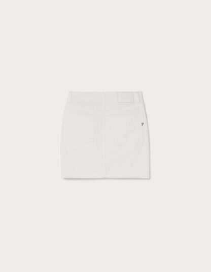 Dondup- jeansowa biała spódnica mini