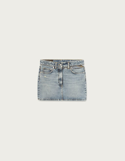 Dondup- jasna jeansowa spódnica mini