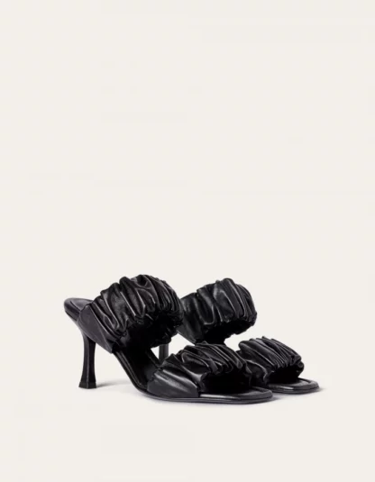 Dondup - czarne sandały na obcasie
