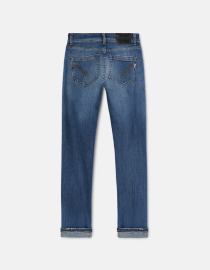 Dondup - niebieskie dopasowane jeansy