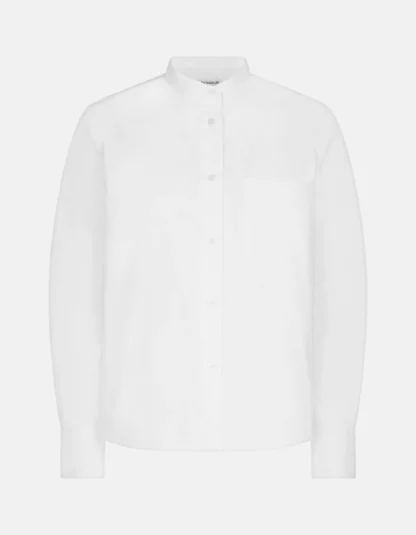 Dondup - biała koszula ze stójką