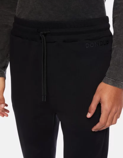 Dondup - czarne bawełniane joggery męskie