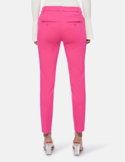 Dondup - różowe spodnie slim-fit