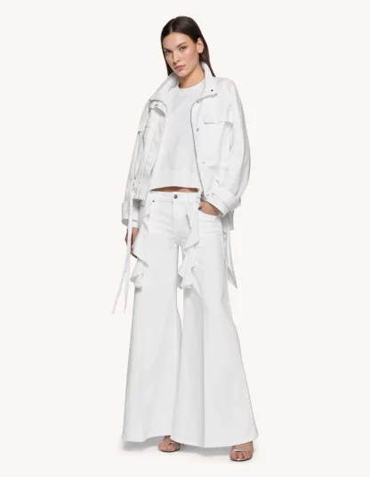 Dondup – białe szerokie jeansy