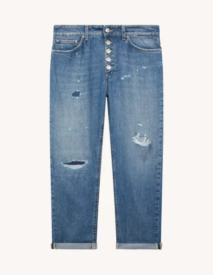 Dondup – luźne jeansy z przetarciami