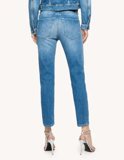 Dondup – przecierane jeansy z prostą nogawką