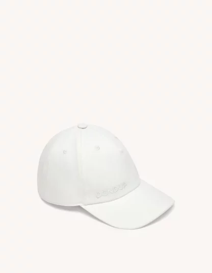Dondup – biała czapka z haftowanym logo