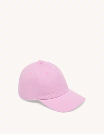 Dondup – różowa czapka z haftowanym logo
